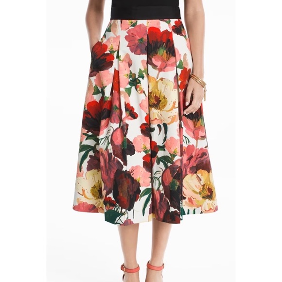 NWT WHBM Poppy Full Midi Skirt